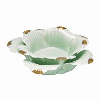 подсвечник керамический в виде цветка с золотыми лепестками flower pale green medium, 4 см в Нижневартовске