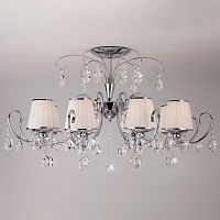 подвесная люстра eurosvet 10021/8 хром/прозрачный хрусталь strotskis в Нижневартовске