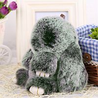 меховой зайка брелок зелёный в Нижневартовске