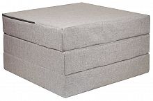 пуф шарм-дизайн матрас мобильный шаг светло-серый в Нижневартовске