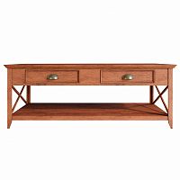 стол журнальный palermo natural с ящиками коричневый в Нижневартовске