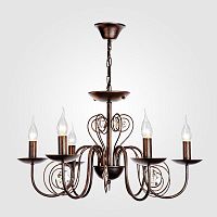 подвесная люстра eurosvet 60018/6 черный с золотом в Нижневартовске