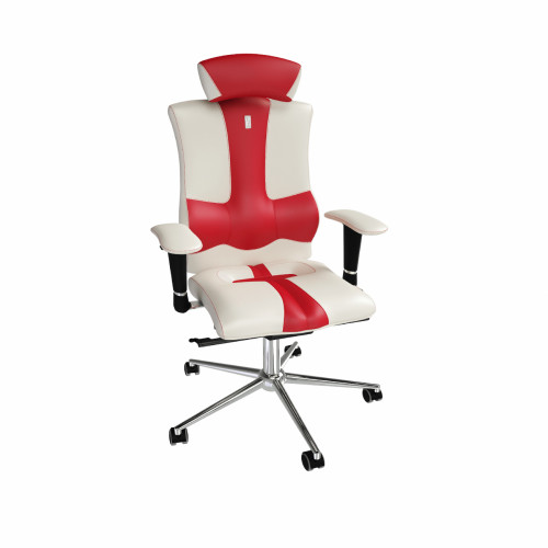 кресло эргономичное elegance бело-красное в Нижневартовске
