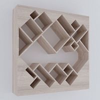 стеллаж геометрия беленый дуб от odingeniy в Нижневартовске