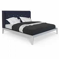 кровать полутораспальная 140x200 темно-синяя fly soft new в Нижневартовске