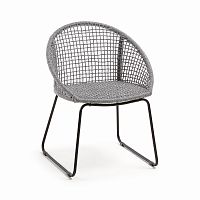 сандрин кресло металлический каркас серый канат серый от la forma (ex julia grup) в Нижневартовске