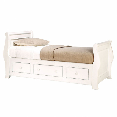 кровать-ладья 90х190 белая нордик в Нижневартовске