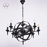 подвесная люстра mw-light замок 249017208 черная в Нижневартовске