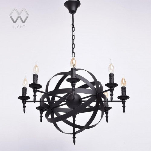 подвесная люстра mw-light замок 249017208 черная в Нижневартовске