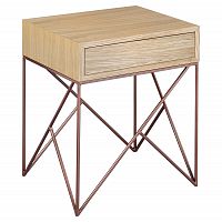 прикроватная тумба с ящиком prince светлый дуб и медь в Нижневартовске