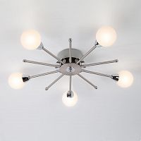 потолочная люстра eurosvet delia 70066/5 хром в Нижневартовске