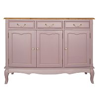 комод leontina lavanda с тремя ящиками и дверками лавандовый в Нижневартовске