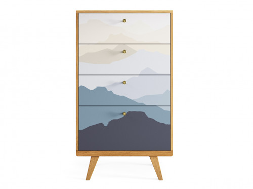 высокий комод thimon натуральный дуб принт №021 в Нижневартовске