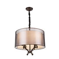 дизайнерская подвесная люстра globo 69009-4h коричневая в Нижневартовске