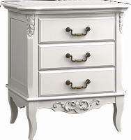 тумба прикроватная 3 ящика aletan слоновая кость, эффект старения в Нижневартовске