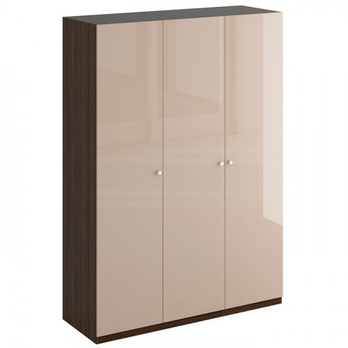 шкаф uno трехдверный дуб коричневый с бежевым в Нижневартовске