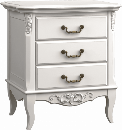 тумба прикроватная 3 ящика aletan слоновая кость, эффект старения в Нижневартовске