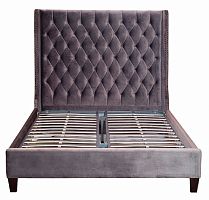 кровать двуспальная 180х200 с каретной стяжкой серая в Нижневартовске