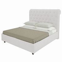 кровать двуспальная 160х200 белая из велюра sweet dreams в Нижневартовске