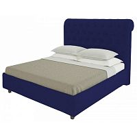 кровать двуспальная 180х200 синяя из велюра sweet dreams в Нижневартовске