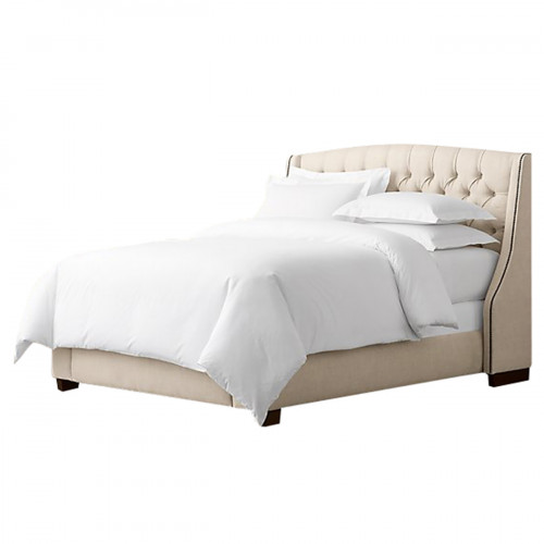 кровать двуспальная 180х200 молочная из велюра hugo в Нижневартовске