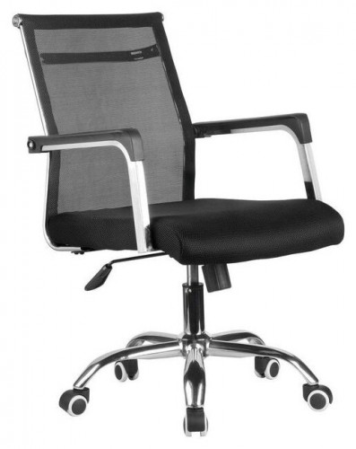 офисное кресло рива чейр rch b706e, обивка: текстиль, цвет: сетка черная в Нижневартовске