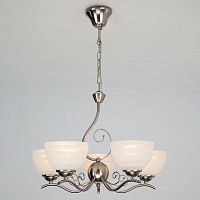 подвесная люстра eurosvet lotta 30116/5 сатин-никель в Нижневартовске