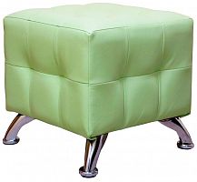 пуф шарм-дизайн квадро мини хром салатовый в Нижневартовске