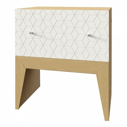 тумба still new, дуб, 1 ящик, рисунок ромб белая в Нижневартовске