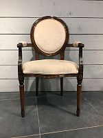 кресло с овальной спинкой «медальон», фасад шоколад, ткань velvet lux 23 в Нижневартовске