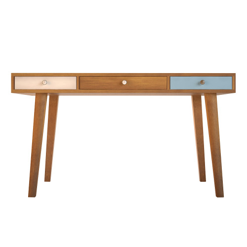 рабочий стол aquarelle birch с тремя ящиками разноцветный в Нижневартовске