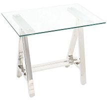 стол стеклянный 94х45х124 серебро в Нижневартовске