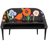 диван «ночной сад / нуар» двухместный черный в Нижневартовске