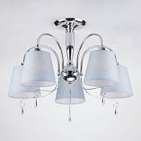 потолочная люстра eurosvet dalila 70096/5 хром голубая в Нижневартовске