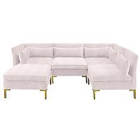 диван zara sectional угловой розовый в Нижневартовске