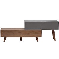 тумба под телевизор duet коричневая с серым в Нижневартовске