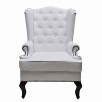 каминное кресло с ушами экокожа белая рм в Нижневартовске