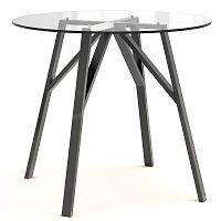 стол обеденный мэйти-1 черный со столешницей из закаленного стекла в Нижневартовске