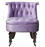 кресло велюр-сиреневый 46х61х70, ножки темно-коричневый в Нижневартовске
