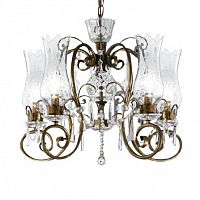 люстра 6468/5 v2077 от mm lampadari прозрачная/золото в Нижневартовске