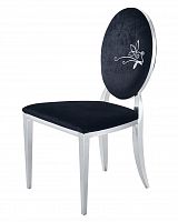 стул chanel черный с круглой спинкой в Нижневартовске