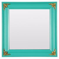 зеркало квадратное бирюзовое с золотым декором melissande в Нижневартовске