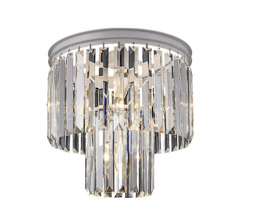 люстра odeon 2 rings silver серая(металлик), прозрачное стекло в Нижневартовске