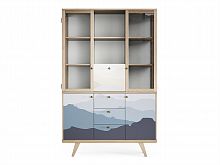 буфет thimon осветлённый дуб с бело-фиолетовым принтом в Нижневартовске