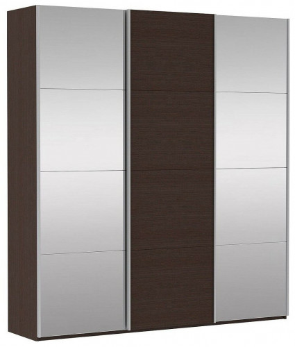 шкаф-купе для спальни е1 прайм трио (комбинированный фасад / два зеркала) в Нижневартовске