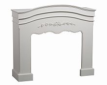 портал для камина марсель фасад: молочно-белый (марсель), с узором, с состариванием в Нижневартовске