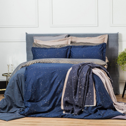 комплект постельного белья decoflux сатин евро cosmos dark в Нижневартовске