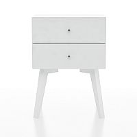 тумбочка белая с двумя ящиками hi lutreola в Нижневартовске