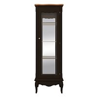 шкаф leontina black для посуды низкий чёрный в Нижневартовске