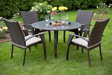 комплект мебели из ротанга monaco коричневый на 4 персоны в Нижневартовске